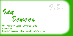 ida demecs business card